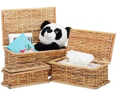 Relaxdays 3 rotango laikymo krepšių rinkinys