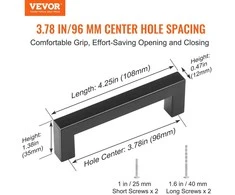 VEVOR 30 dalių virtuvės spintelių rankenėlės 96 mm