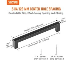 VEVOR 30 vienetų spintos rankenėlės 128mm centras