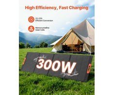 VEVOR 300 W sulankstomas monokristalinis saulės modulis