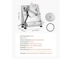 VEVOR 35 cm picos tešlos kočiotuvo presas
