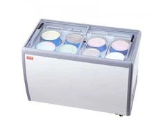 Vevor 370 L ledų vitrina ir šaldiklis