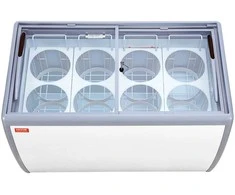 Vevor 370 L ledų vitrina ir šaldiklis