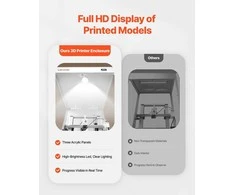 VEVOR 3D spausdintuvo dėžė su ventiliacija