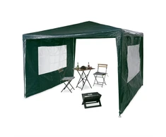 Relaxdays 3x3 m paviljonas su 2 šoninėmis sienelėmis