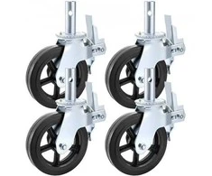 Vevor 4 dalių 20 cm guminiai sukamieji ratukai