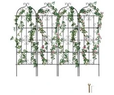 Vevor 4 dalių metalinis sodo groteles 180x51 cm