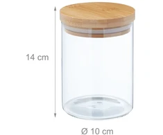 Relaxdays 4 laikymo stiklainių su dangteliu rinkinys 750 ml
