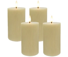 Relaxdays 4 LED vaškinės žvakės