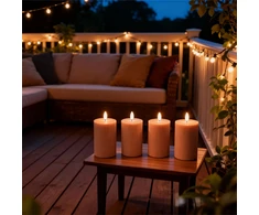 Relaxdays 4 LED vaškinės žvakės