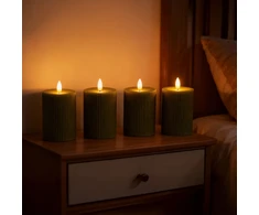 Relaxdays 4 LED vaškinės žvakės