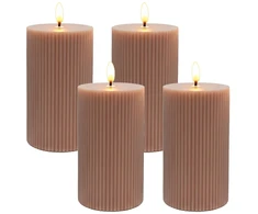 Relaxdays 4 LED vaškinės žvakės