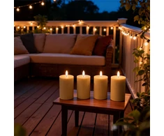 Relaxdays 4 LED vaškinės žvakės