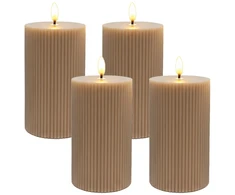 Relaxdays 4 LED vaškinės žvakės