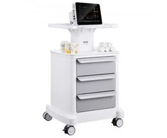 Vevor 4 lygių mobilus medicininis vežimėlis su 3 stalčiais