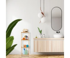 Relaxdays 4 lygių bambukinė laikymo lentyna