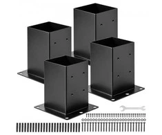 Vevor 4 vnt. 6x6 medinių stulpų tvirtinimo laikikliai
