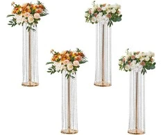 VEVOR 4 vnt. 90 cm aukščio krištolinis vestuvių stovas