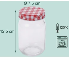 Relaxdays 400 ml užsukamų uogienių stiklainių rinkinys