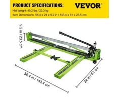 VEVOR 47 cm plytelių pjaustymo įrankis su lazeriniu vadovu