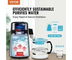 VEVOR 4L vandens distiliatorius su nerūdijančio plieno vidumi