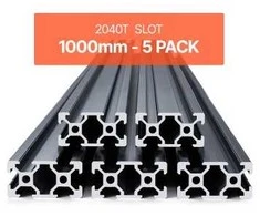 Vevor 5 vnt. 1000 mm T Slot 2040 anodizuotas aliuminis profilis