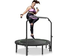 Vevor 52 colių sulankstomas mini fitneso batutas su rankena