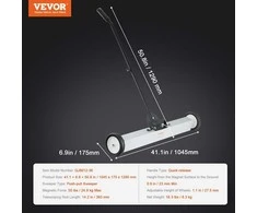 VEVOR 55 kg magnetinis vežimėlis su ratais