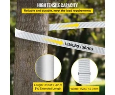 VEVOR 567 kg poliesterinė traukimo juosta, 961 m x 12,7 mm