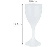 Relaxdays 6 plastikinių vyno taurių rinkinys 250 ml