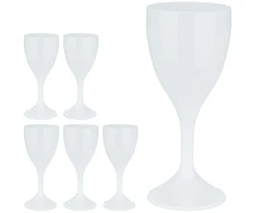 Relaxdays 6 plastikinių vyno taurių rinkinys 250 ml