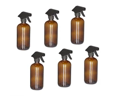 Relaxdays 6 rudų stiklinių purškimo buteliukų rinkinys 500ml