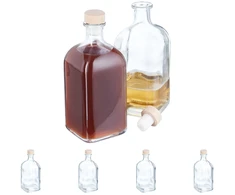 Relaxdays 6 stiklinių butelių rinkinys 500 ml