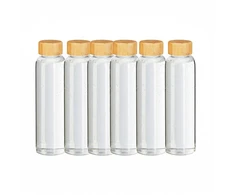 Relaxdays 6x gertuvė su bambukiniu dangteliu 500 ml