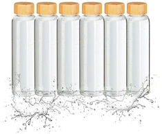 Relaxdays 6x gertuvė su bambukiniu dangteliu 500 ml