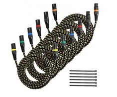 Vevor 7,62 m XLR kabelis rinkinys, 6 vnt.