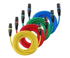 Vevor 7,62 m XLR mikrofono kabeliai, 4 vnt