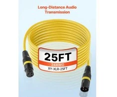 Namų kino sistema VEVOR 7,62 m XLR mikrofono kabeliai, 4 vnt