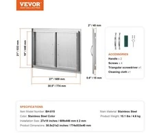 VEVOR 774x533 mm lauko virtuvės durelės