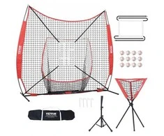 Vevor 7x7 pėdų beisbolo ir softbolo tinklas