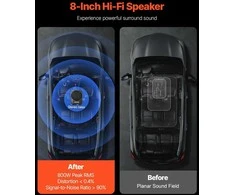 Vevor 8 colių automobilinis žemų dažnių garsiakalbis 800 W