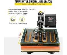 Vevor 8 viename termopresuotas aparatas sublimacijai