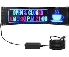 Vevor 83,5x20 cm programuojama LED iškaba spalvota