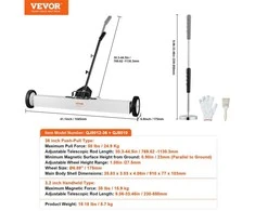 VEVOR 91 cm magnetinis šlaviklis su ratukais