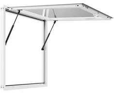 Vevor 92x92 cm maisto langas su markize maisto sunkvežimiui