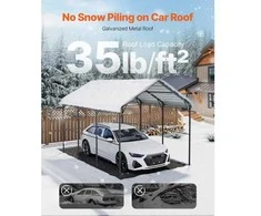 VEVOR 9,84 x 14,76 m metalinis automobilių stogelis valtims