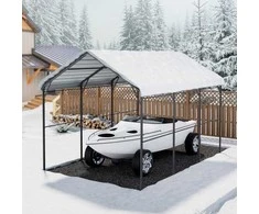 Vevor 9,84 x 14,76 m metalinis automobilių stogelis valtims