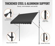 Vevor 98x47" reguliuojama terasa su rankena