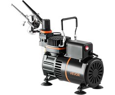 Vevor Aerografas su kompresoriumi ir 3 purkštukais