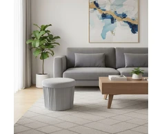 Relaxdays Aksominė daiktadėžė-taburetė